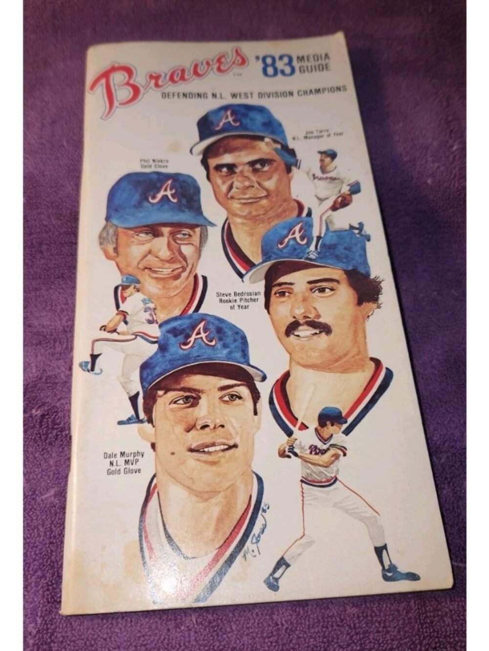 1983 Atlanta Braves Media Guide Dale Murphy Phil Niekro Joe Torre